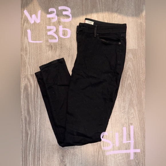 Black Levi Skinny Jeans - Picture 1 of 1
